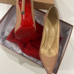 Pigalle 120mm patent -leather in beige
size 38